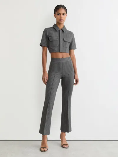 Good American Charcoal Grey  Kick-flare Trousers In Multi