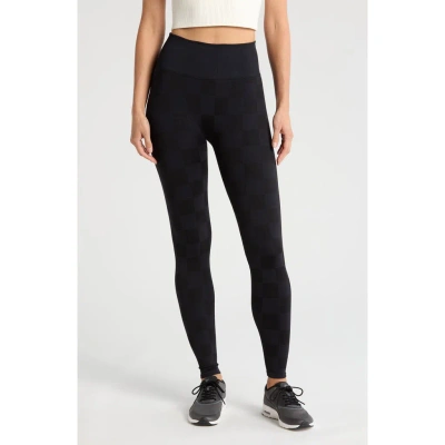 Good American Checker Clean Seam High Waist Leggings In Black001