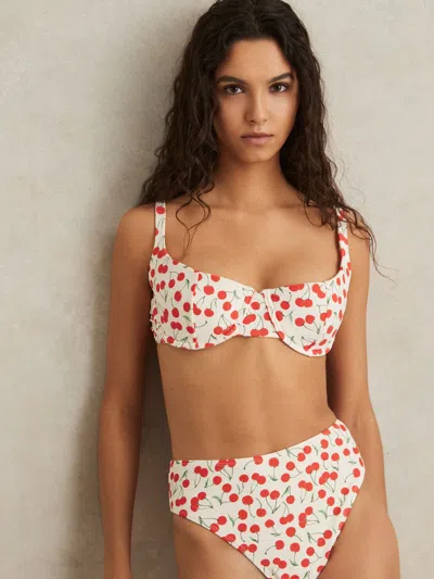 Good American Cherry  Cherry Balconette Bikini Top