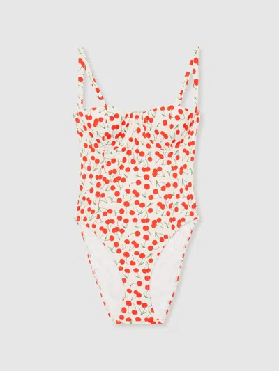Good American Cherry  Cherry-print Swimsuit