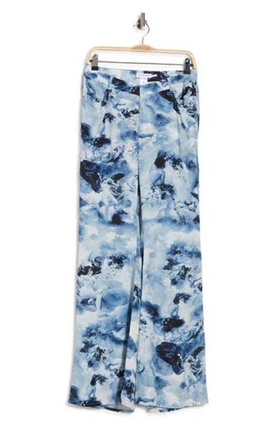 Good American Chiffon Flare Pants In Blue