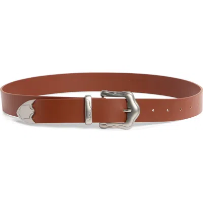 Good American Classic Western Leather Belt In Cognac002