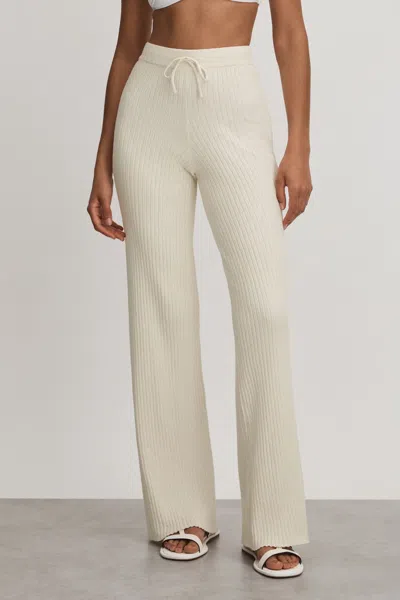 Good American Ribbed Terry Lounge Pants In Cloud In Neutral