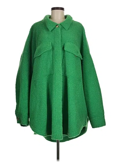 Pre-owned Good American Coat In Green