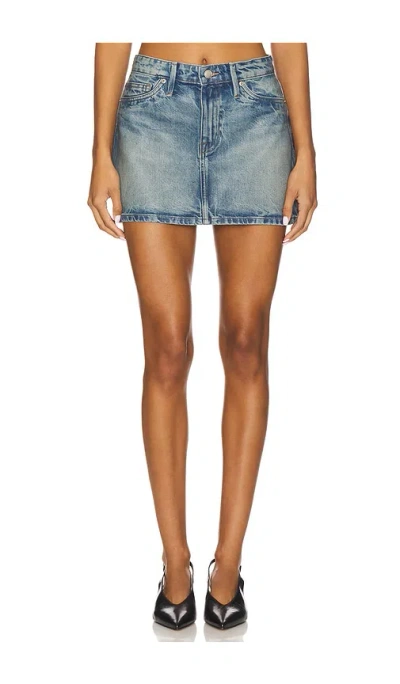 Good American Coated Good 90s Mini Skirt In Blue