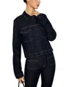 Good American Committed Denim Jacket In Blue