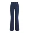Good American Compression Mid-rise Flared Jeans In Blue