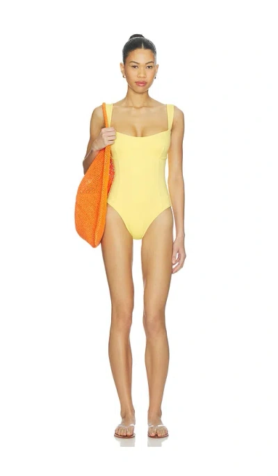 Good American Compression Sweetheart One Piece In Yellow
