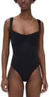 Good American Compression Sweetheart Swimsuit In Black