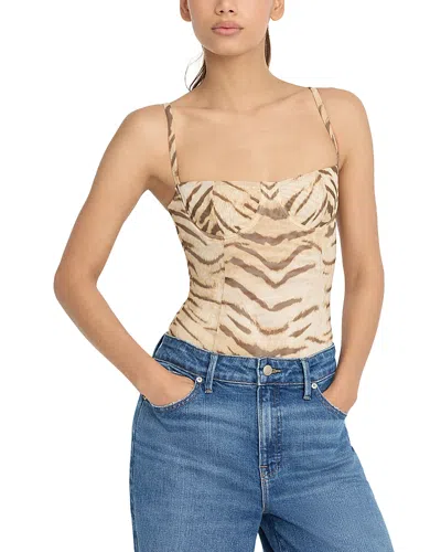 Good American Corset Demi Mesh Bodysuit