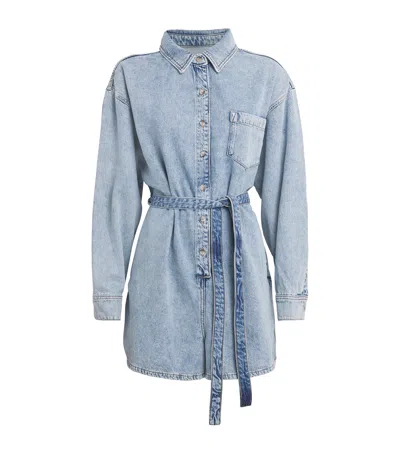 Good American Weightless Denim Romper In Blue