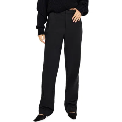 Good American Cotton Blend Straight Leg Pants In Black001