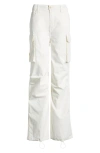 Good American Baggy Cargo Pants In Cloud White