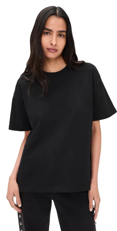 Good American Cotton Oversized Tee Black001