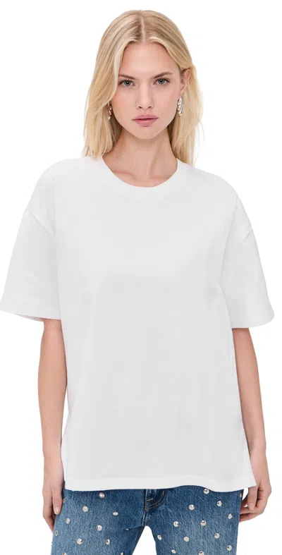 Good American Cotton Oversized Tee White001
