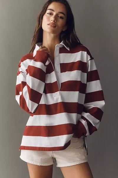 Good American Cotton Rugby Top In Multi