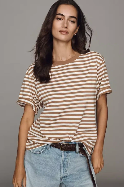 Good American Cotton Tee In Sand