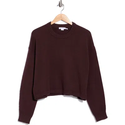 Good American Cozy Crewneck Sweater In Brown