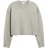 Good American Womens Melange Grey Cozy Crew Neck Knit Jumper In Gray