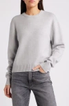 Good American Cozy Crewneck Sweater In Heather Grey