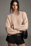 Good American Cozy Ribbed Turtleneck Sweater In White