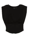 Good American Stretch-cotton Corset Top In Black