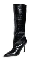 GOOD AMERICAN CROC BOOTS BLACK