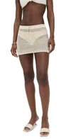 Good American Crochet Miniskirt Ecru In Ecru