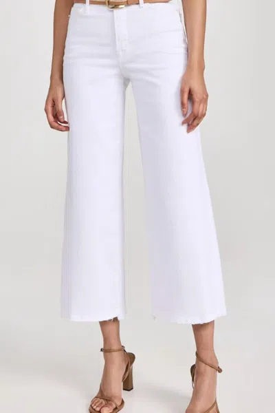 Good American Good Waist Palazzo Crop Jean In White001