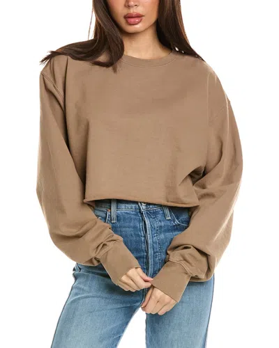 Good American Summer Boyfriend Sweatshirt In Brown