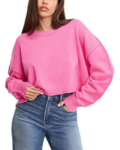 GOOD AMERICAN CROPPED CREWNECK SWEATSHIRT