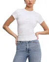 Good American Crystal Baby Tee In W