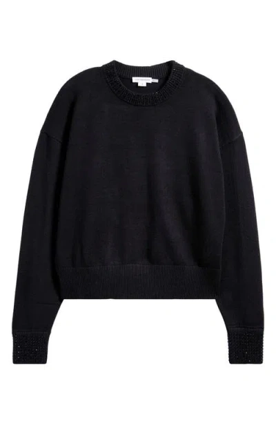 Good American Crystal Crewneck Sweater In Black001