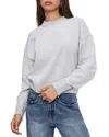 Good American Crystal Crewneck Sweatshirt In Heather Grey001