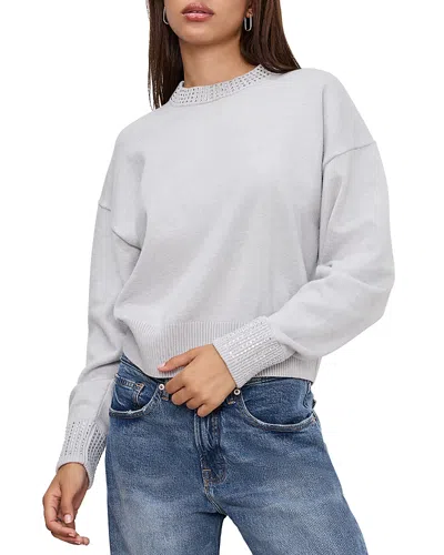 Good American Crystal Crewneck Sweatshirt In Hg
