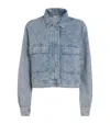 Good American Crystal-embellished Denim Jacket In Blue