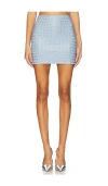 Good American Crystal Mini Skirt In Winter Sky001