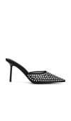 Good American Diamond Mesh Mules Black In Black001
