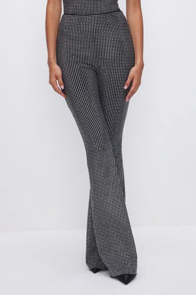 Good American Crystal Pullon Flare Black