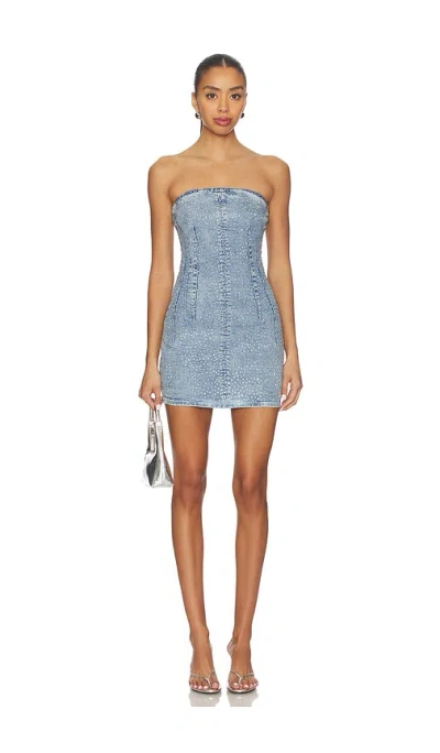 GOOD AMERICAN CRYSTAL STRAPLESS MINI DRESS