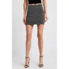 Good American Crystal Stretch Cotton Miniskirt In Black001