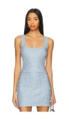 Good American Womens Winter Sky001 Crystal-embellishment Shoulder-straps Stretch-cotton Top In Baby Blue