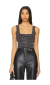 Good American Crystal Tank In Black001