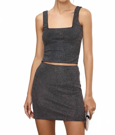Good American Crystal Tank Top In Black
