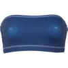 Good American Denim Better Bandeau Bikini Top In Indigo Print001
