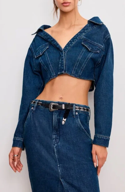 Good American Denim Crop Top In Indigo724