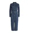 Good American Fit For Success Long Sleeve Midi Dress Indigo724 In Blue