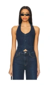 Good American Luxe Suit Vest In Blue