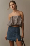 Good American Denim Mini Skirt In Blue