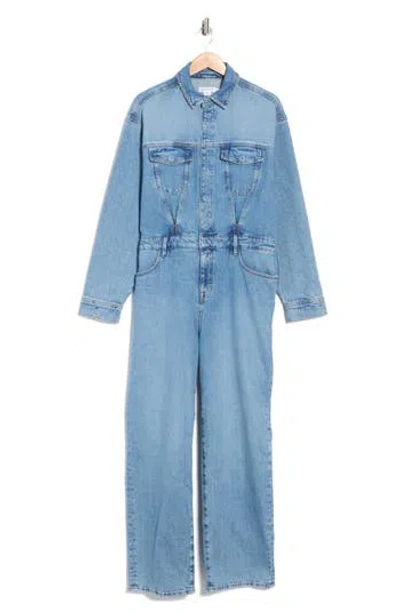 Good American Denim Oversized Jumpsuit In Blue